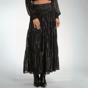 NWT - Elan Allure Black Maxi High Waisted Skirt
